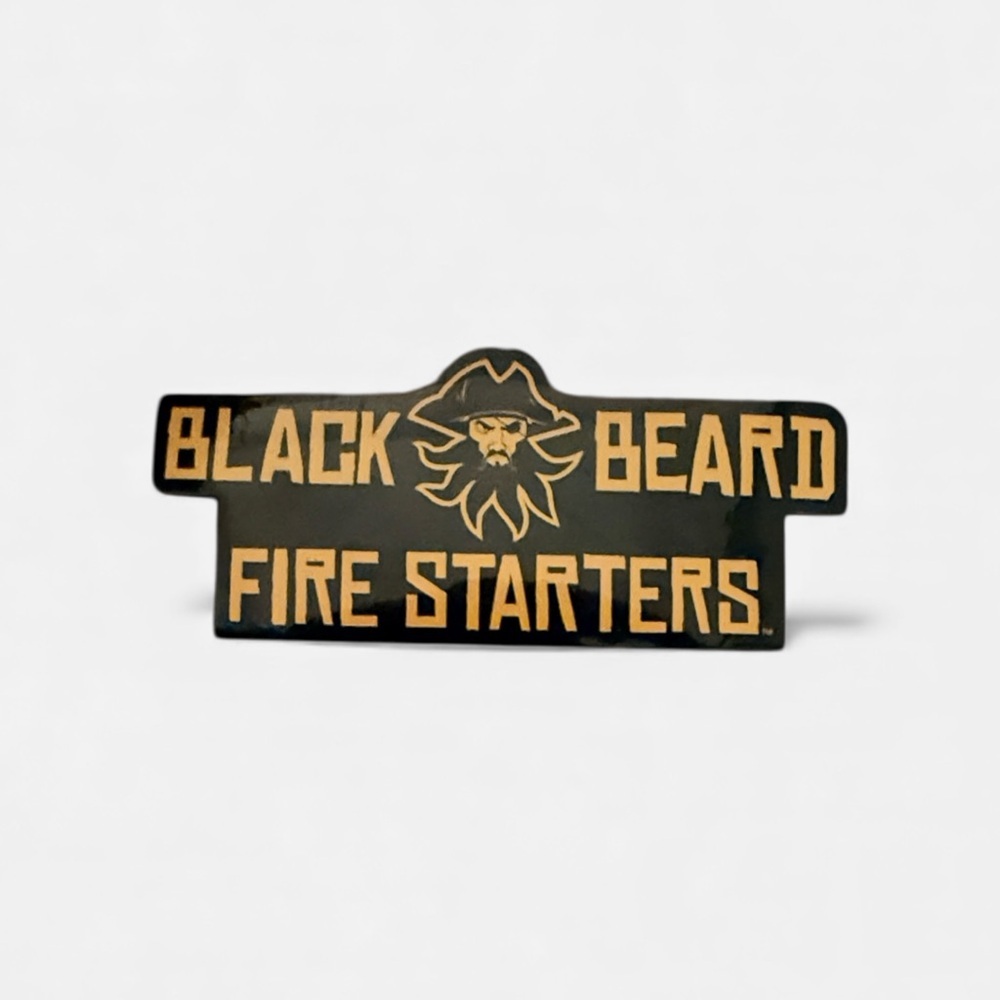 Black Beard Fire Starters Sticker Decal